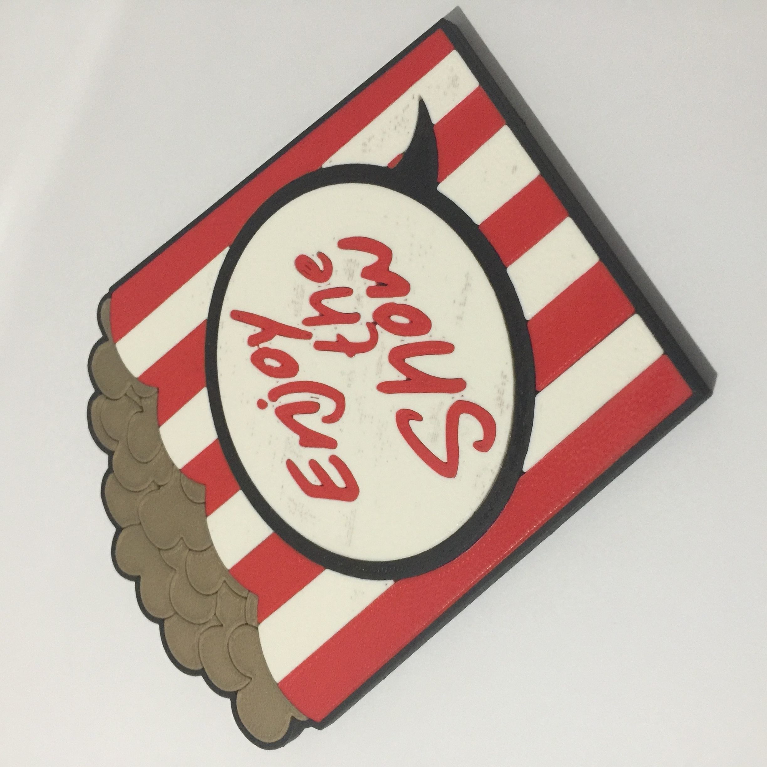 Enjoy The Show Popcorn Coaster 3D print model_4