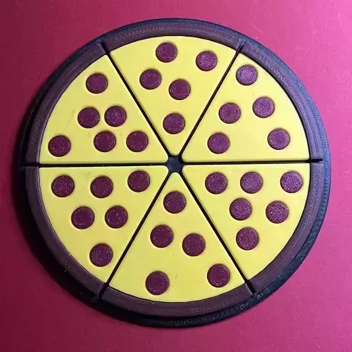 Pizza Coaster 3D print model