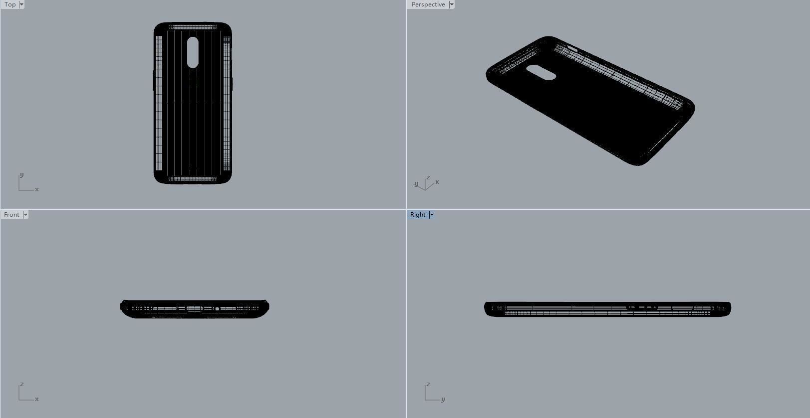 Original Oneplus 6T black Case 3D Model 3D print model_24