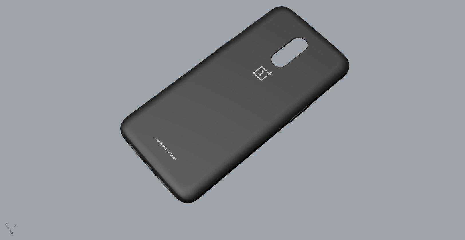 Original Oneplus 6T black Case 3D Model 3D print model_4