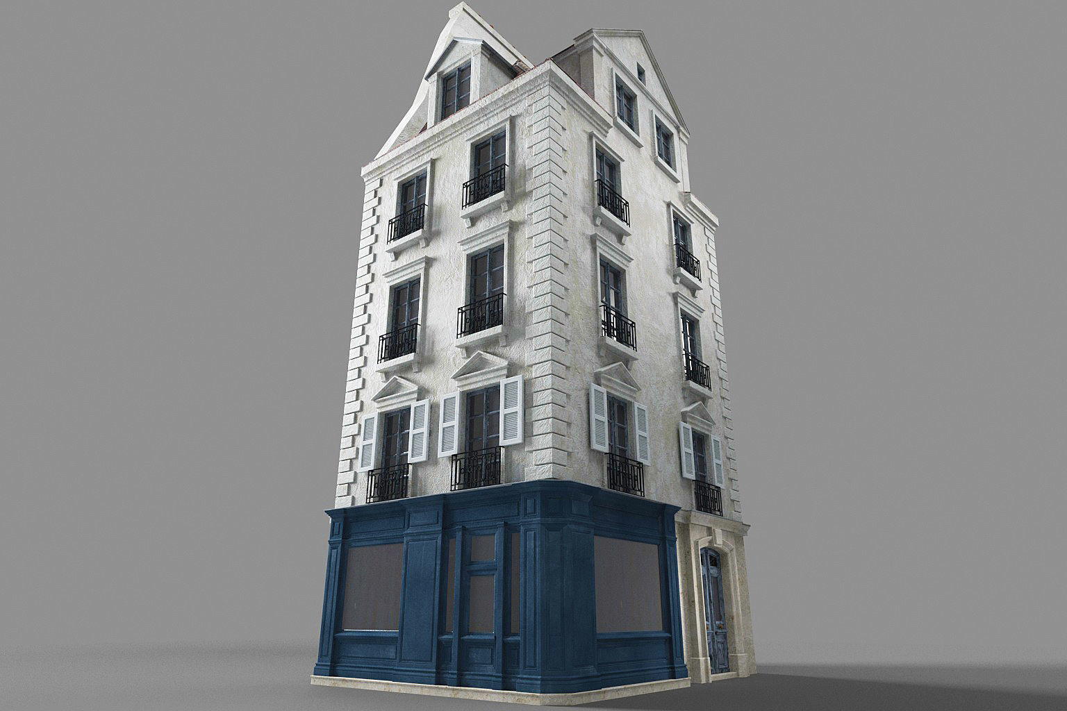 Paris apartment Low-poly 3D model_7