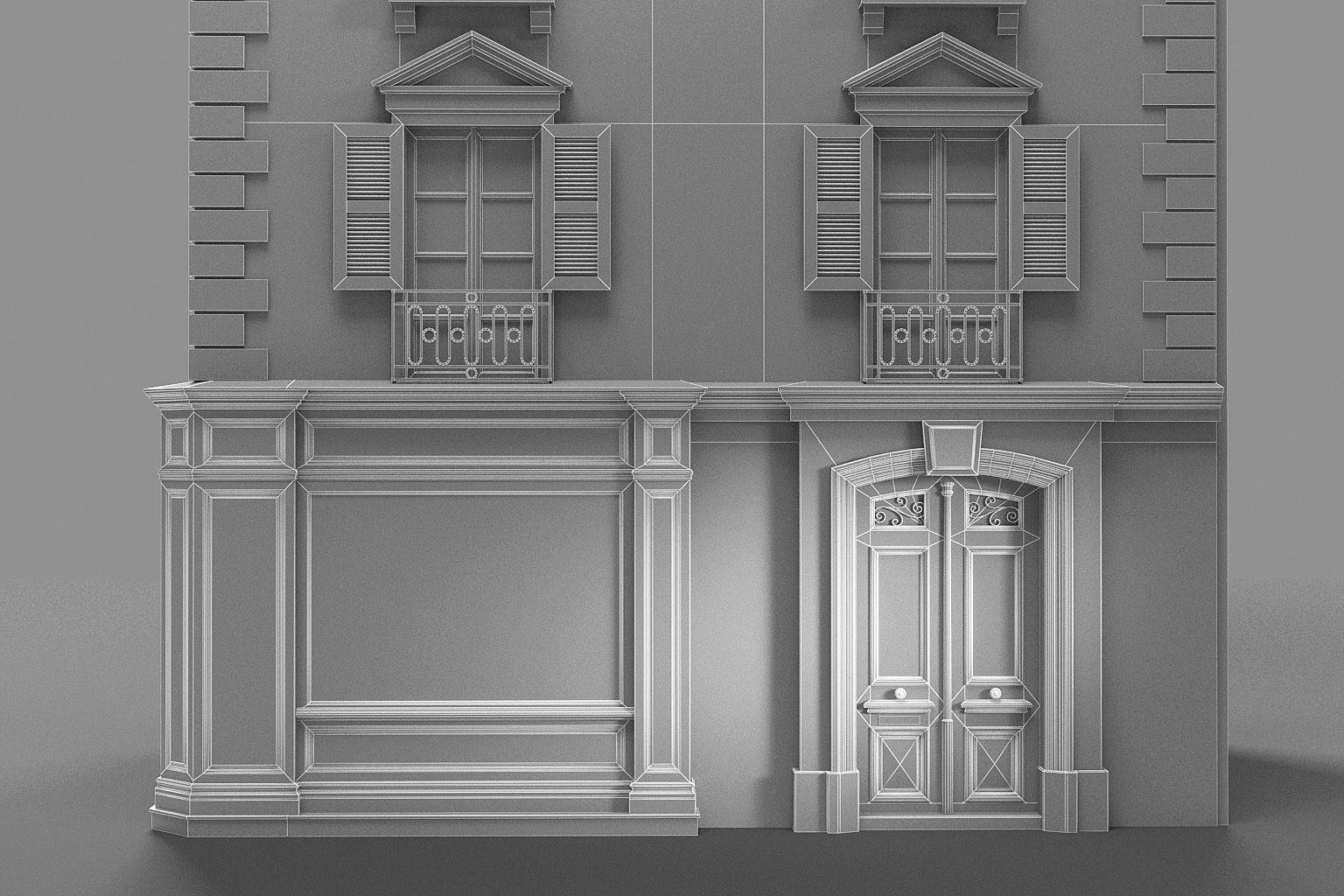 Paris apartment Low-poly 3D model_10