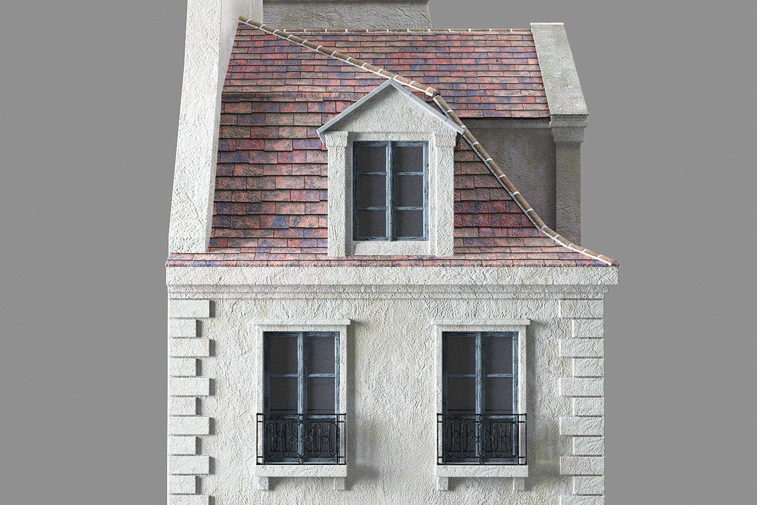 Paris apartment Low-poly 3D model_4