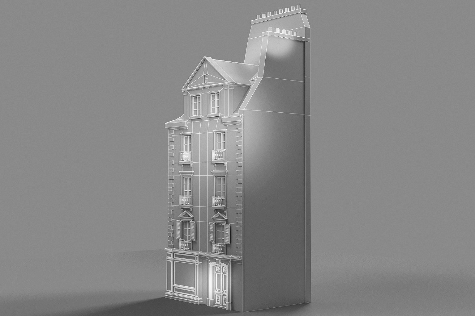 Paris apartment Low-poly 3D model_15