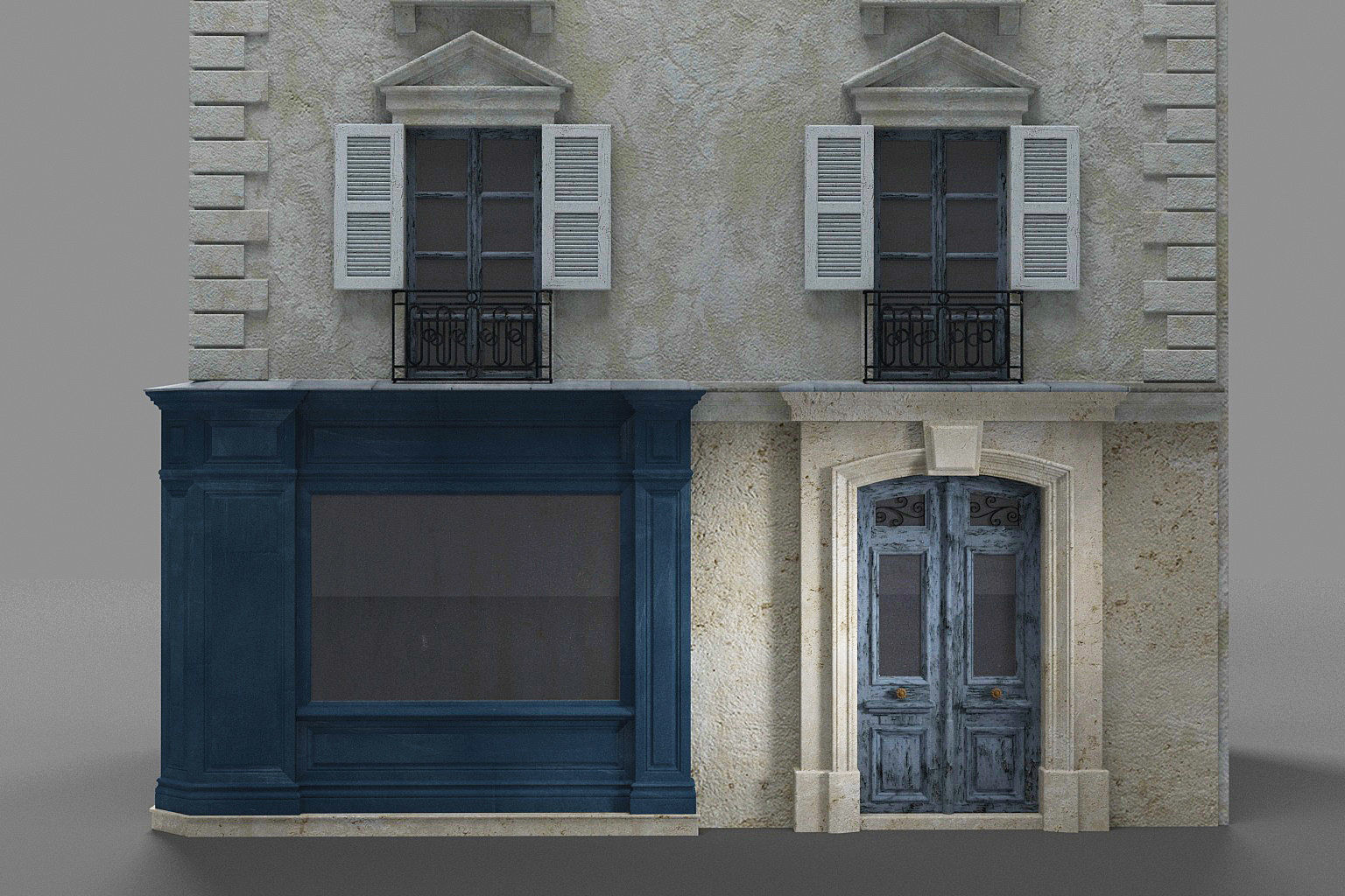 Paris apartment Low-poly 3D model_1