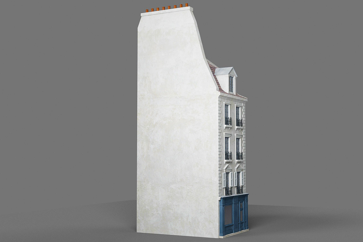 Paris apartment Low-poly 3D model_5