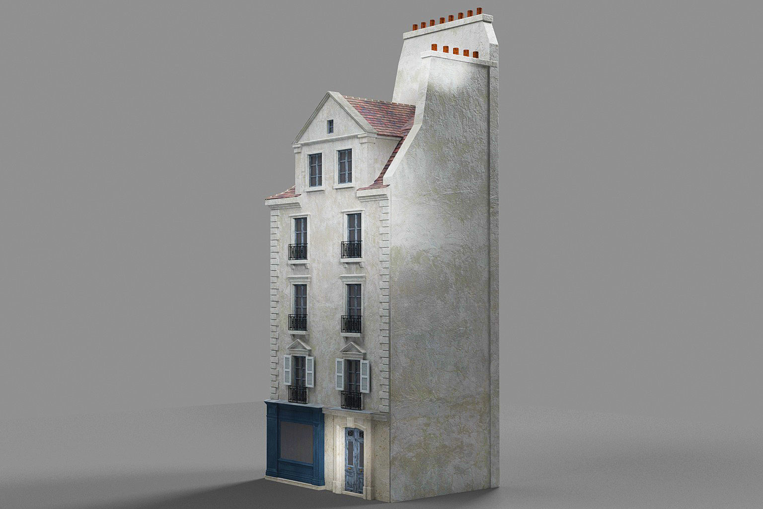 Paris apartment Low-poly 3D model_6