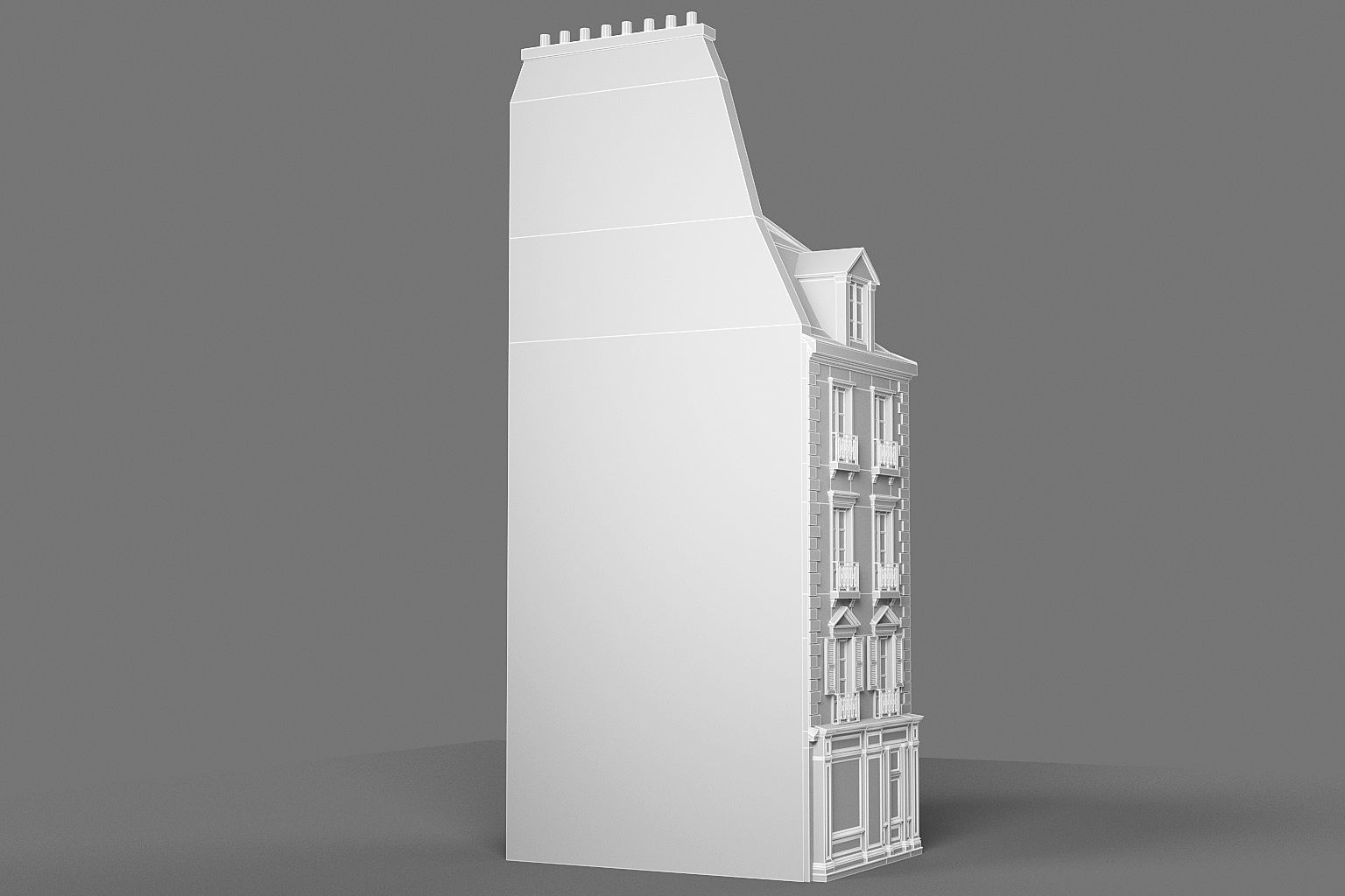 Paris apartment Low-poly 3D model_14