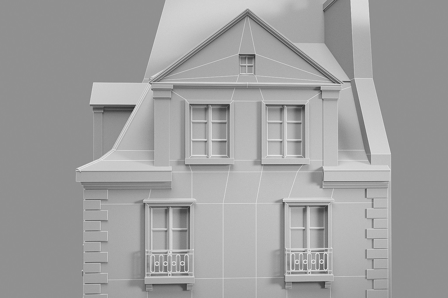 Paris apartment Low-poly 3D model_11