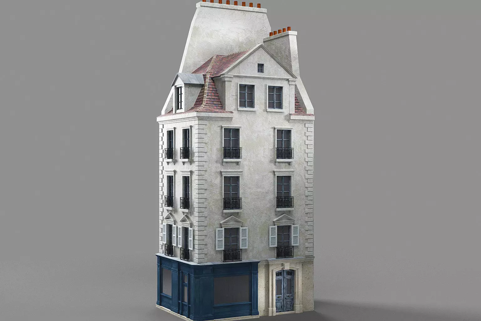 Paris apartment Low-poly 3D model_0