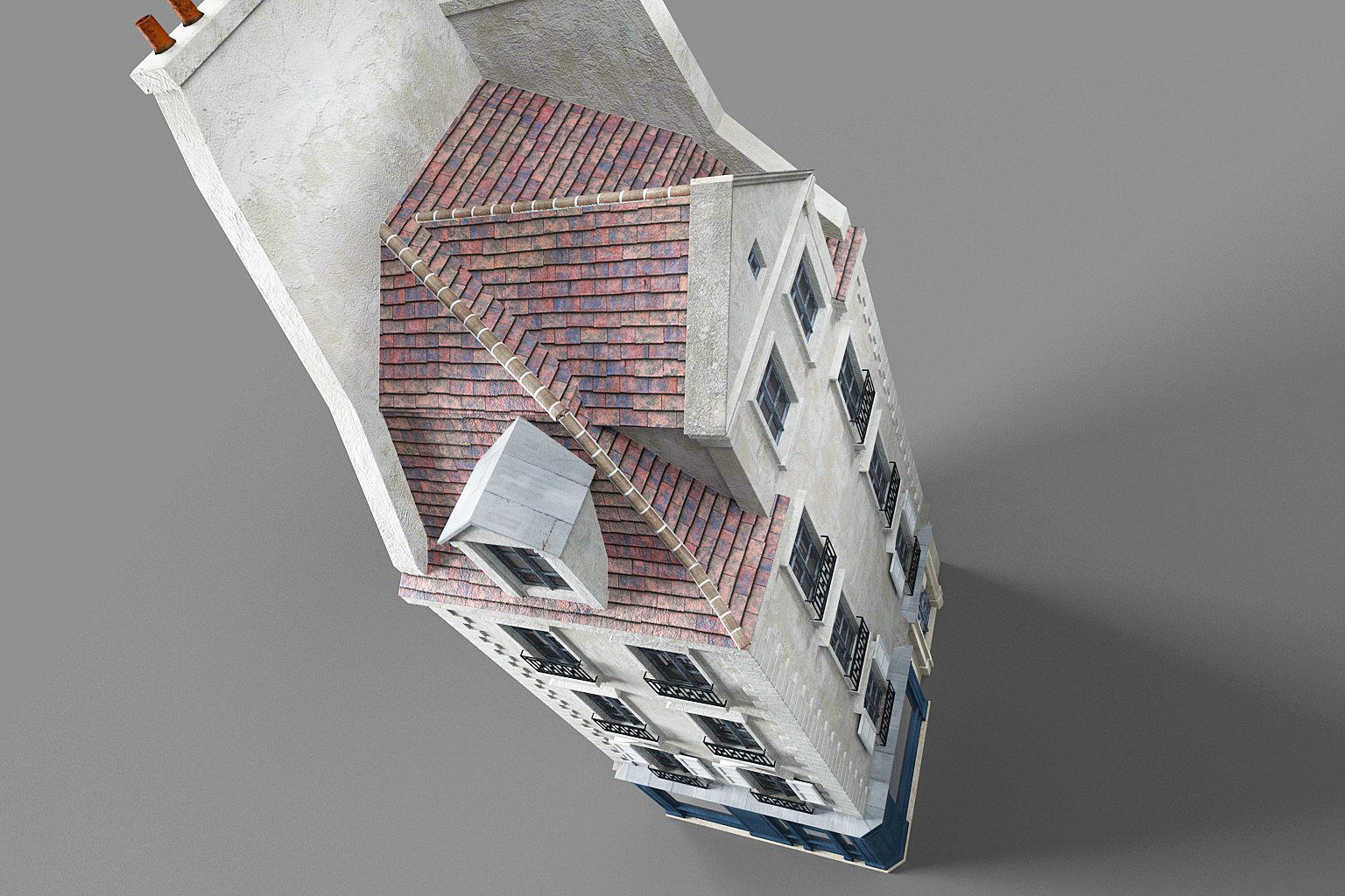 Paris apartment Low-poly 3D model_8