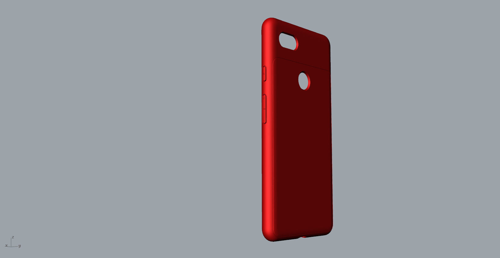 Google Pixel 3xl red case customizable design 3D print model_24