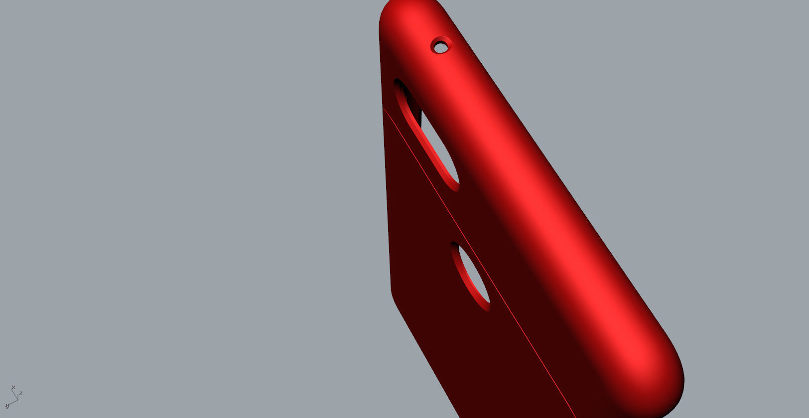 Google Pixel 3xl red case customizable design 3D print model_13