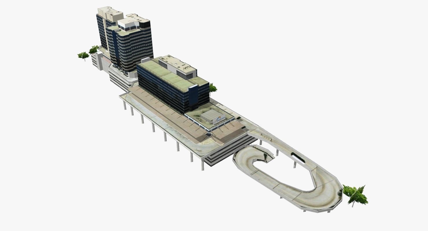 Brisbane Transit Center Low-poly 3D model_2