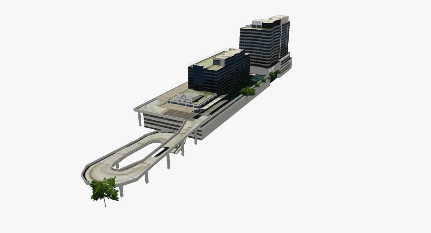 Brisbane Transit Center Low-poly 3D model_4