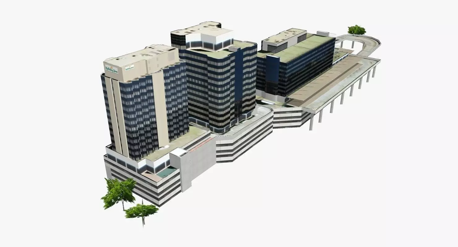 Brisbane Transit Center Low-poly 3D model_0