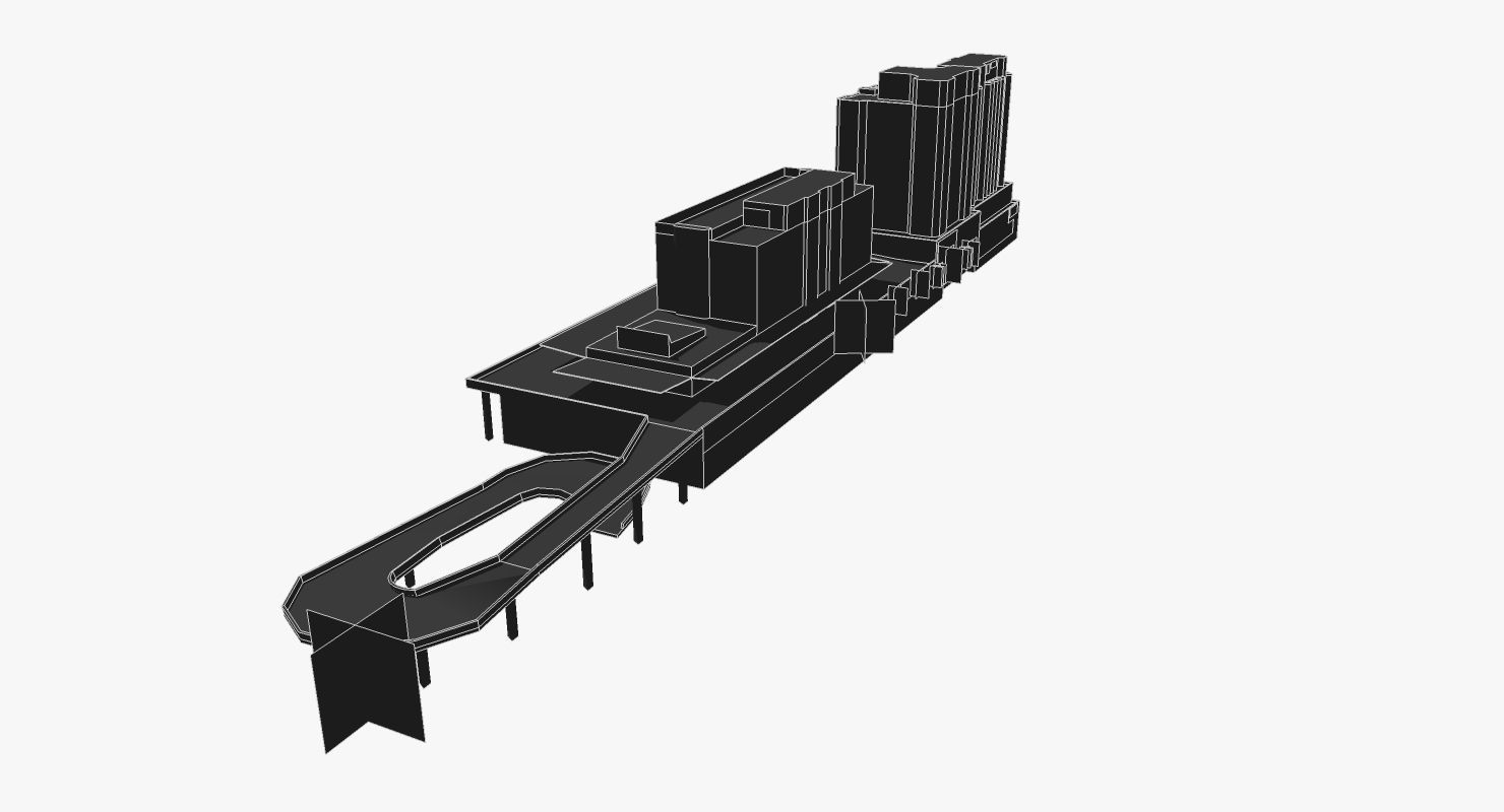 Brisbane Transit Center Low-poly 3D model_5