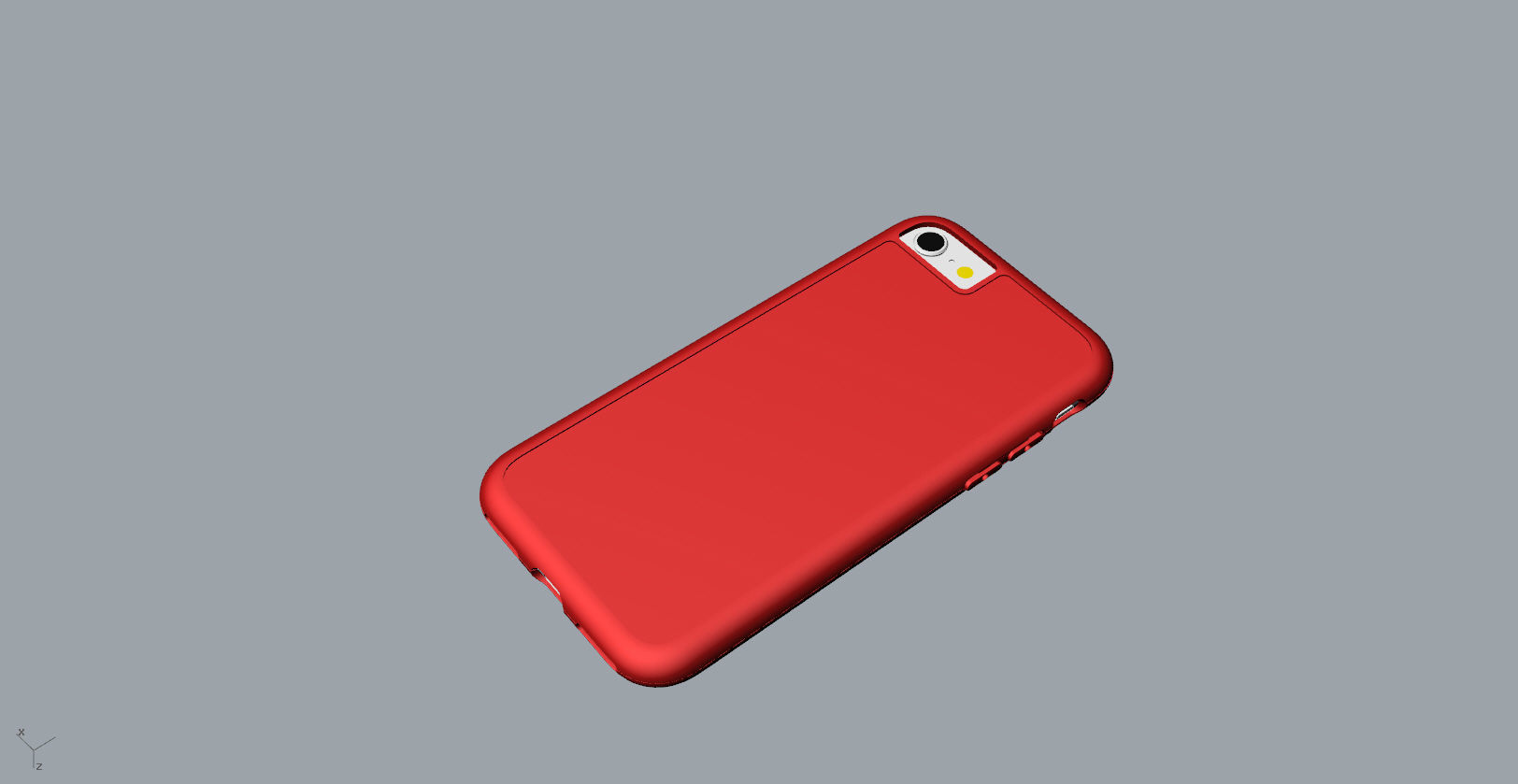 iphone 8  red case Original customizable design 3D print model_7