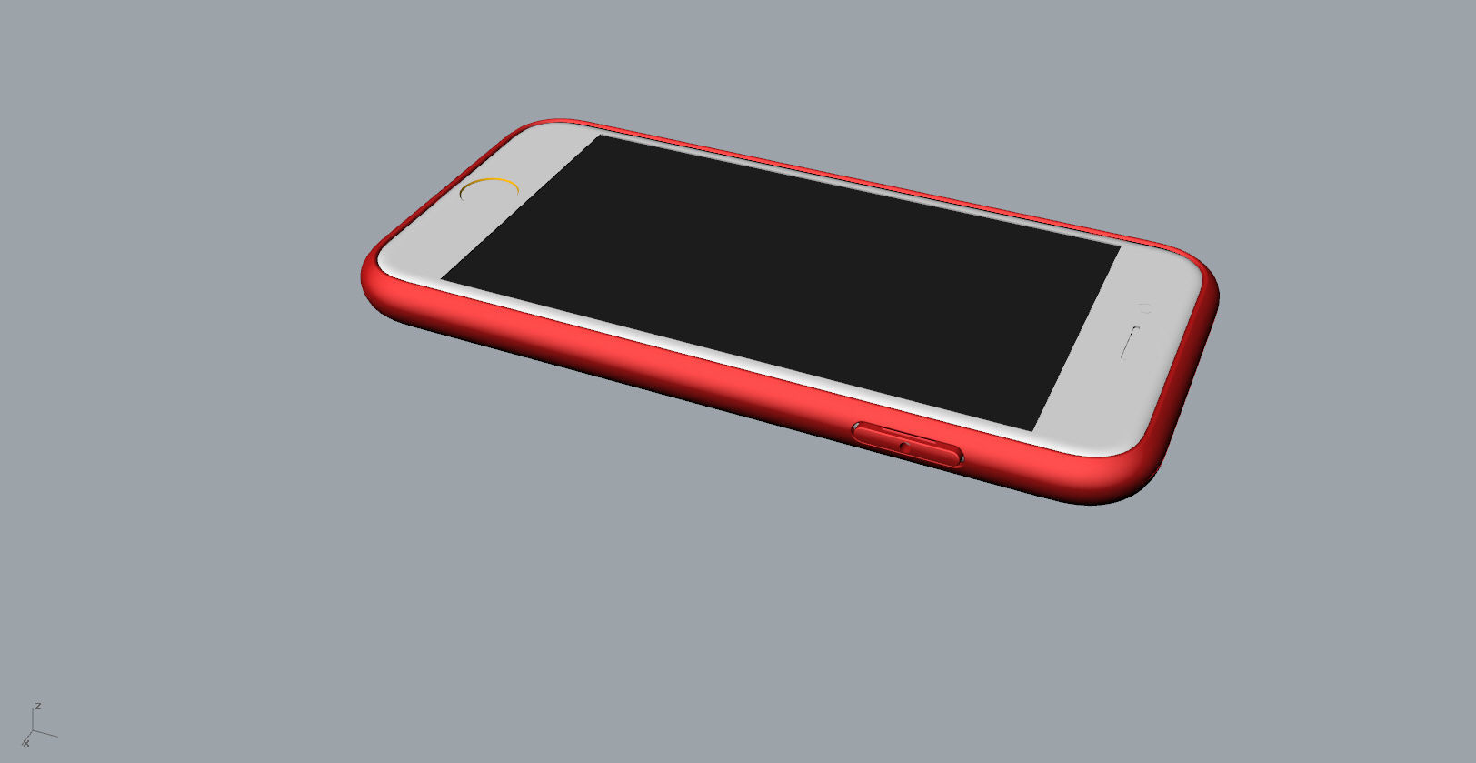 iphone 8  red case Original customizable design 3D print model_6