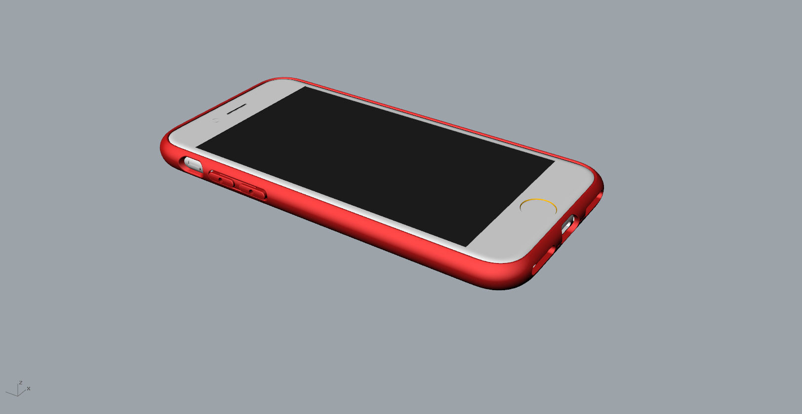 iphone 8  red case Original customizable design 3D print model_10