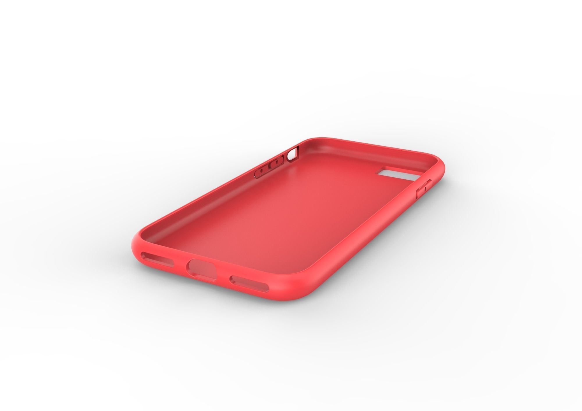 iphone 8  red case Original customizable design 3D print model_1