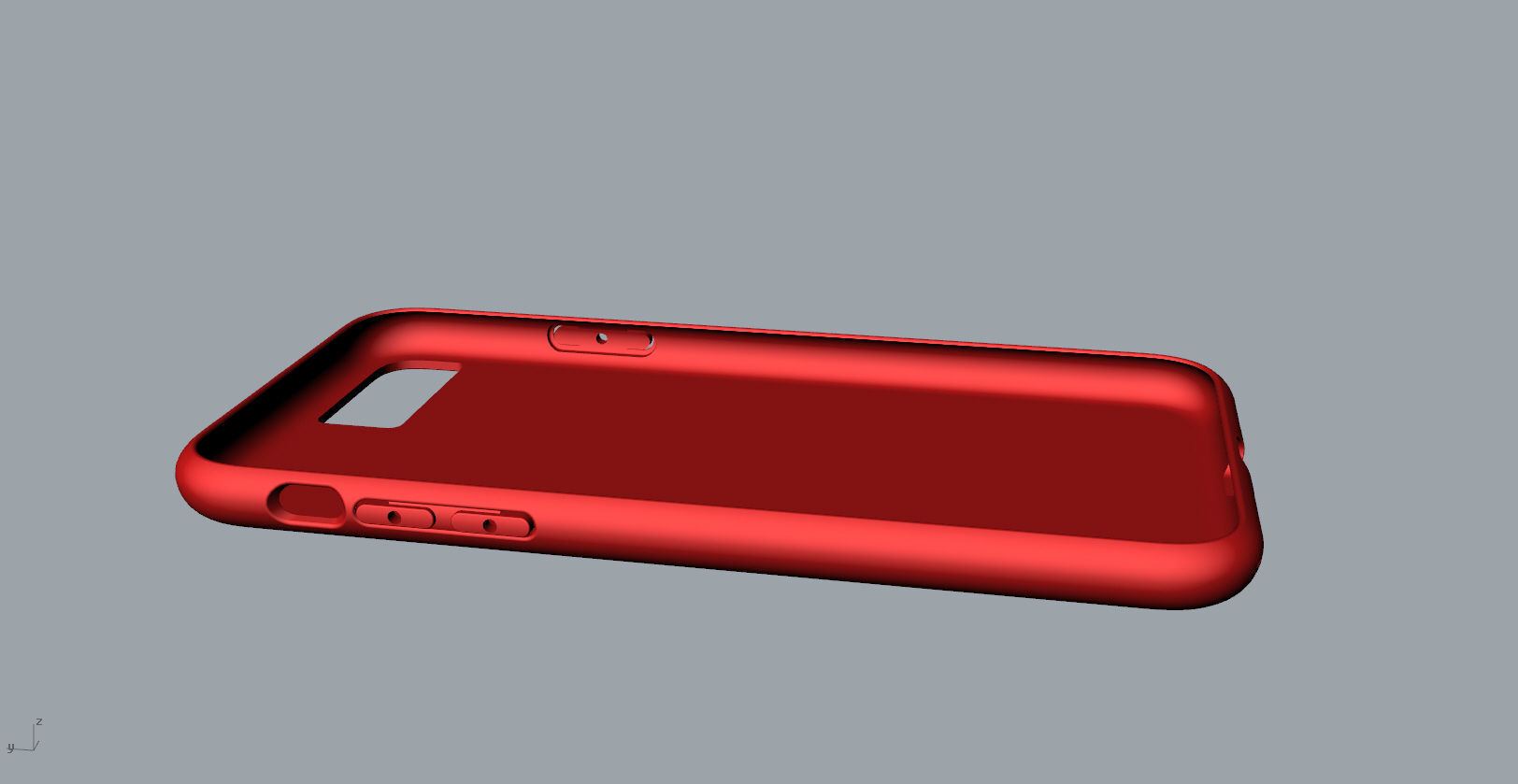 iphone 8  red case Original customizable design 3D print model_3