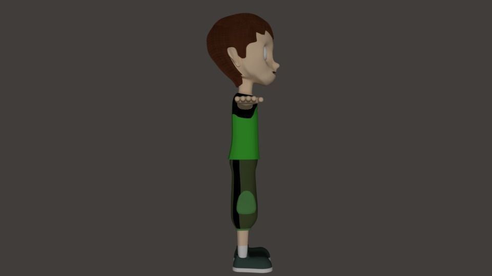 Ben 10 Kid Low-poly 3D model_2