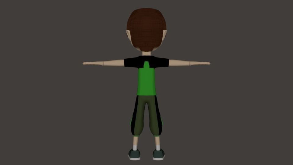 Ben 10 Kid Low-poly 3D model_3
