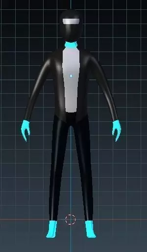Lowpoly Character man in suit Free low-poly 3D model