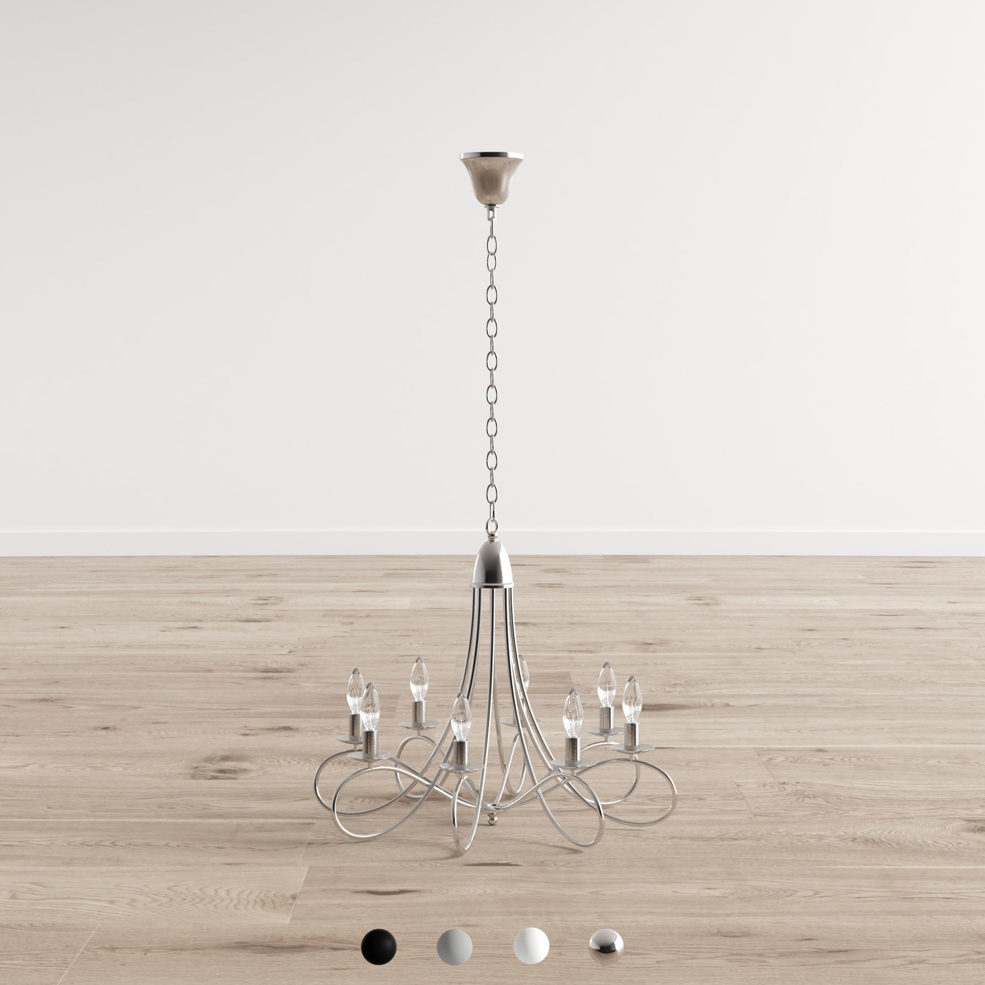 Chandeliers chandelier with four lights 3D model_5