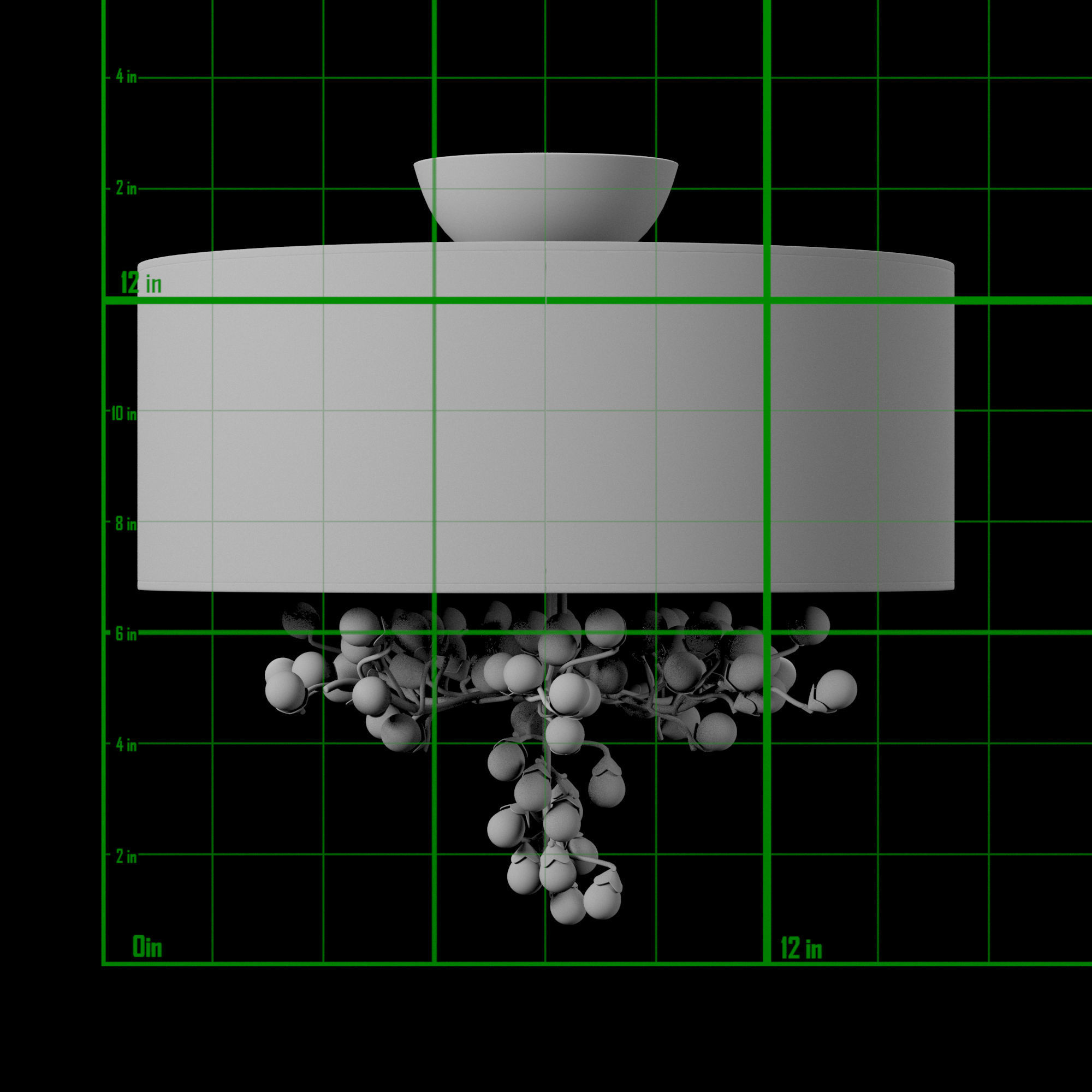 Chandeliers chandelier with four lights 3D model_2