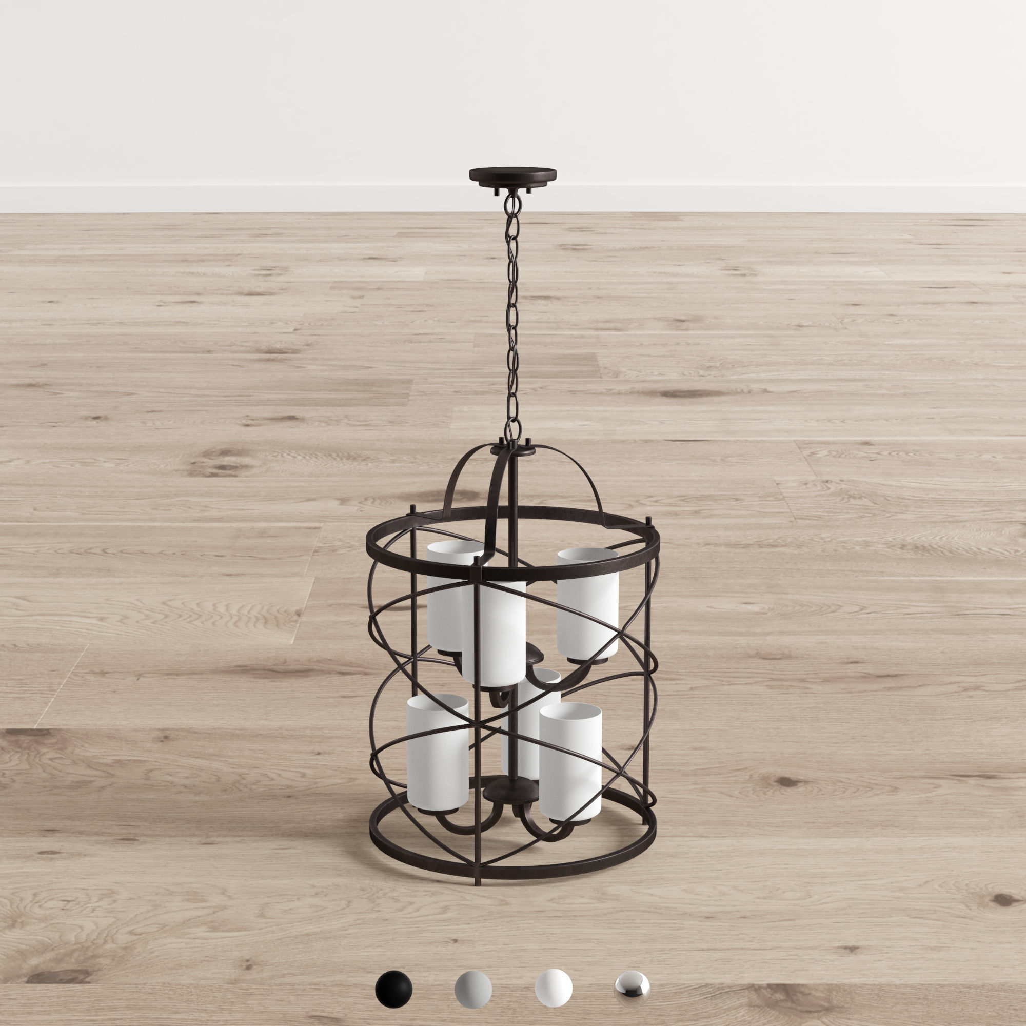 Chandeliers chandelier with four lights 3D model_10