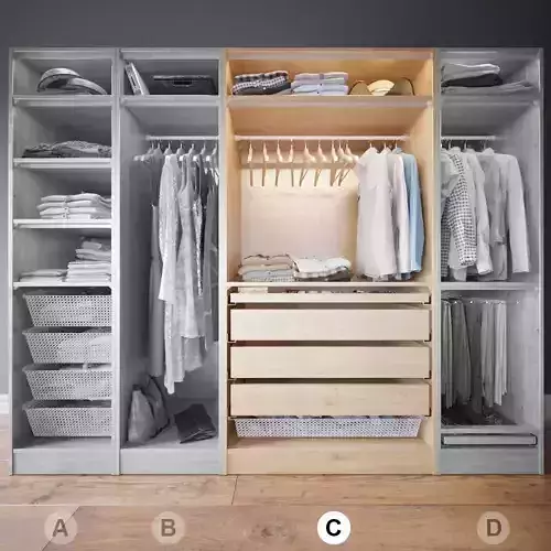 Wardrobe with Clothes part C 3D model