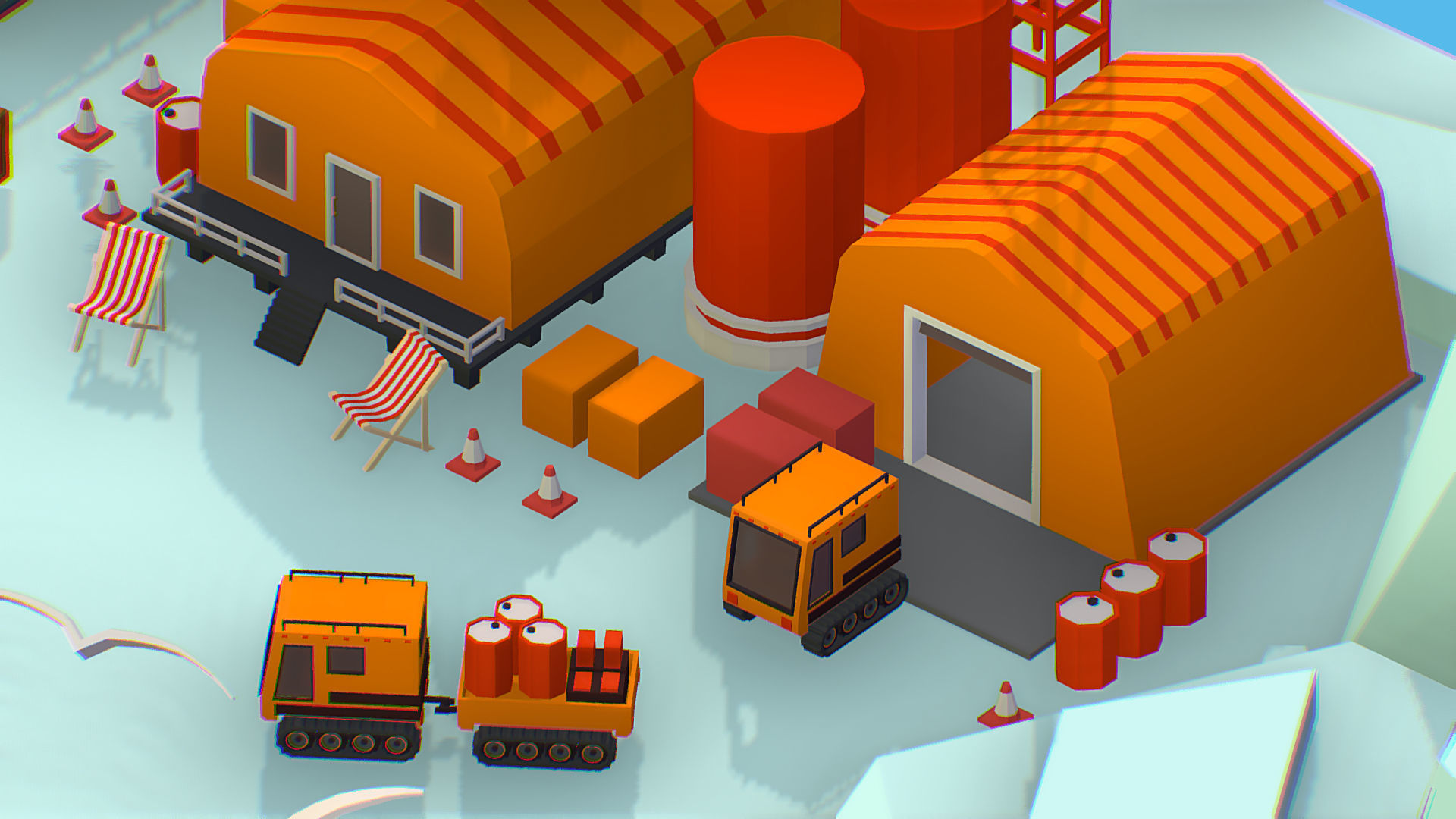 Polar Station North Pole iceboat 3D model_32