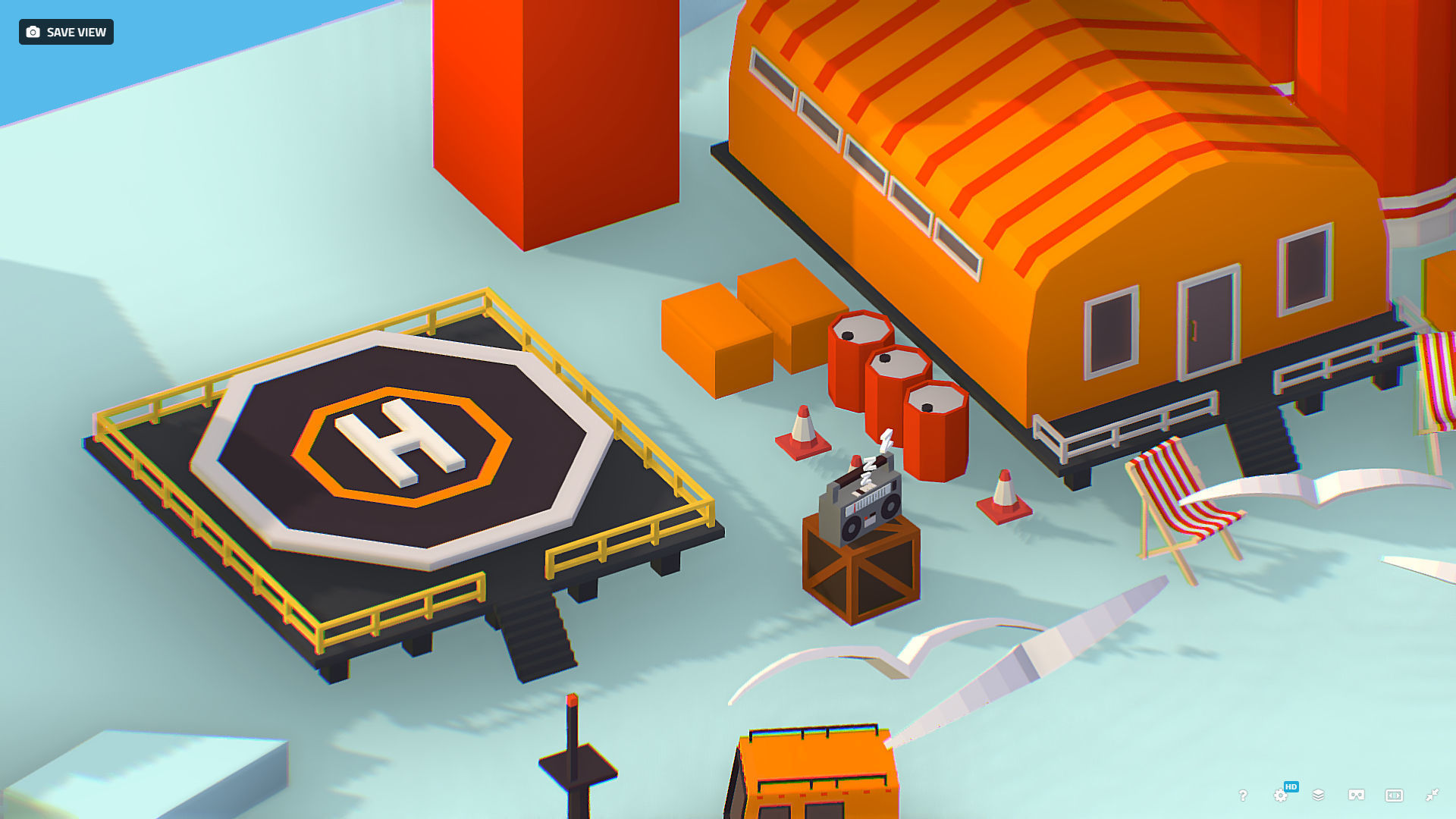 Polar Station North Pole iceboat 3D model_34