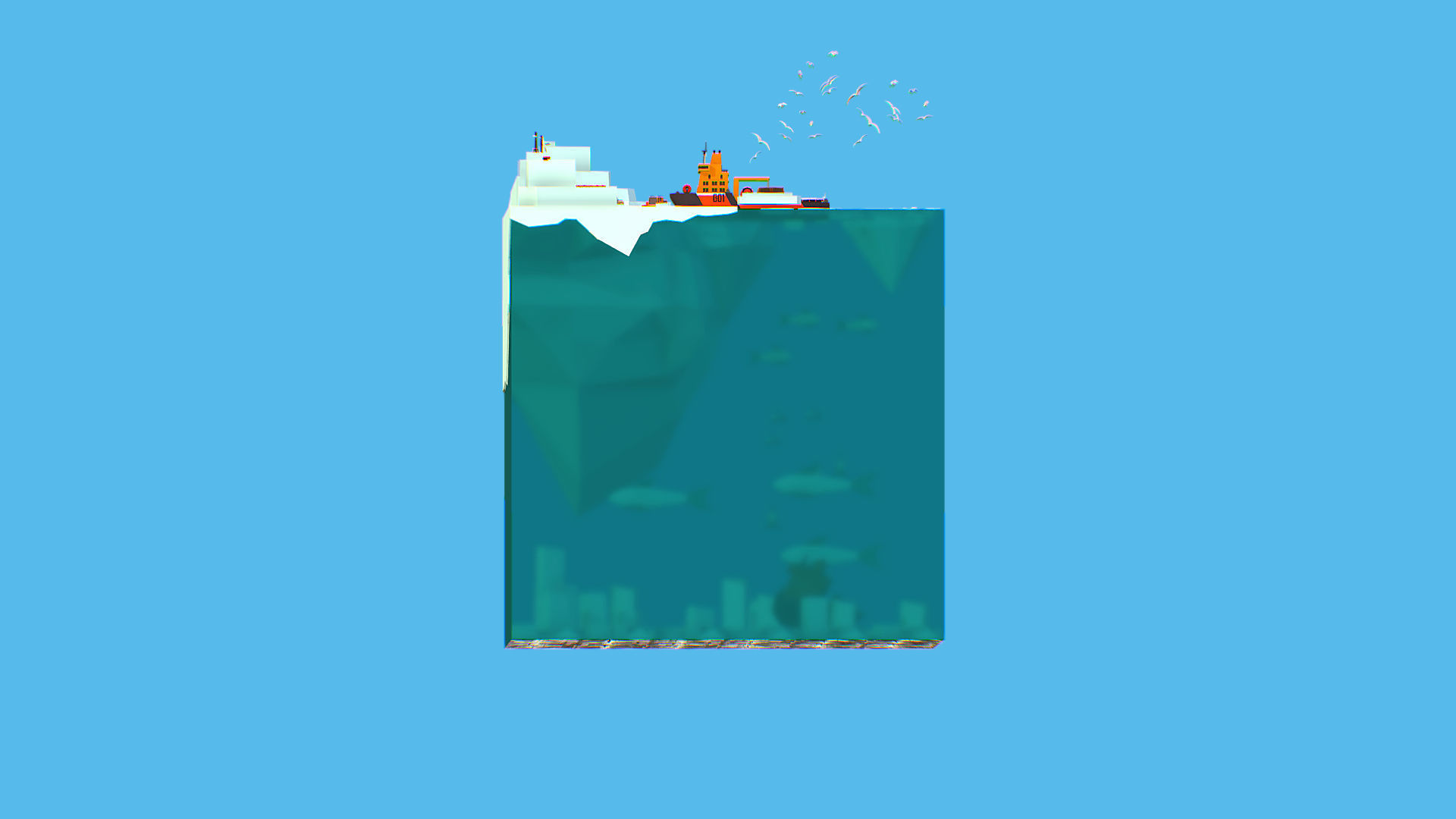 Polar Station North Pole iceboat 3D model_24