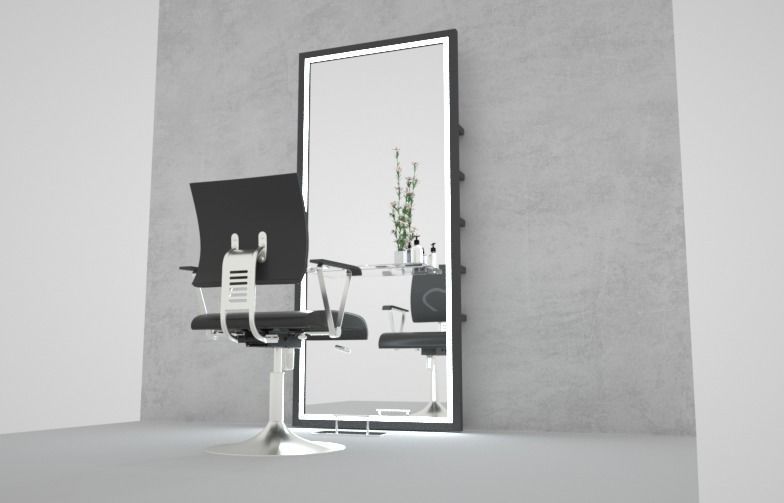 Beauty salon decor Low-poly 3D model_4