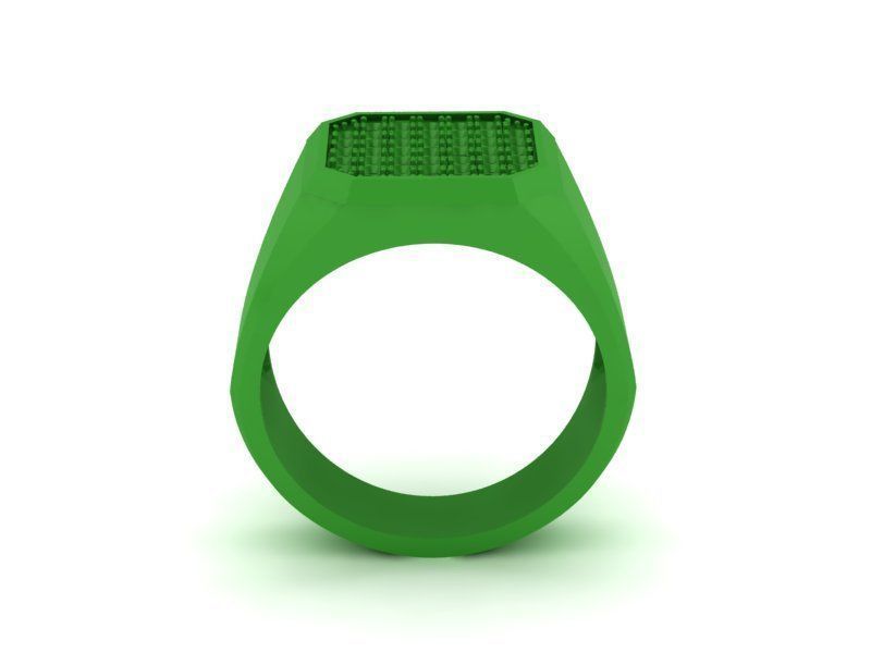 men ring diamond model  3D print model_3