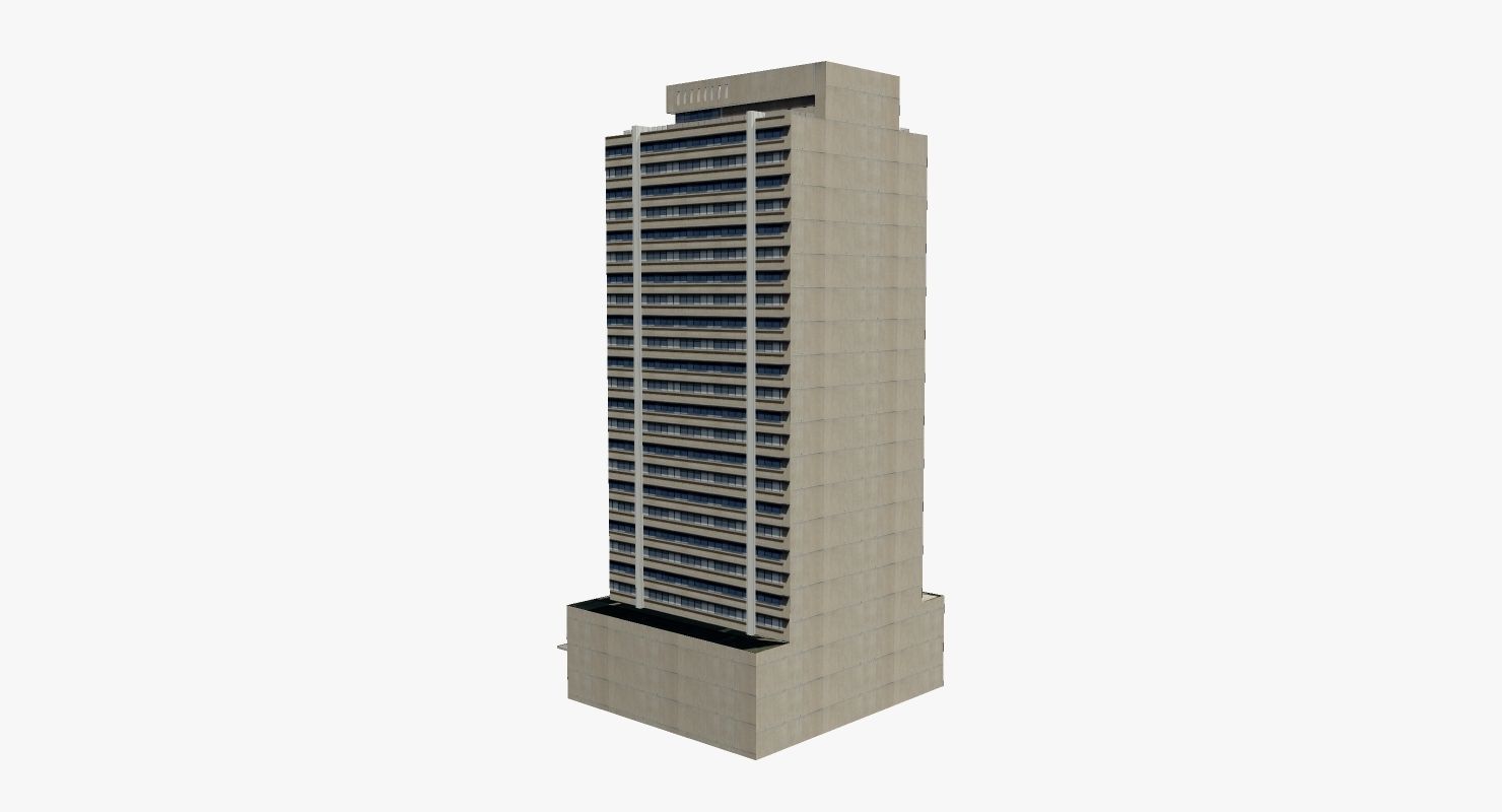 T and G Building Low-poly 3D model_4