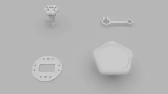 Hard Surface Kitbash free sample Free low-poly 3D model