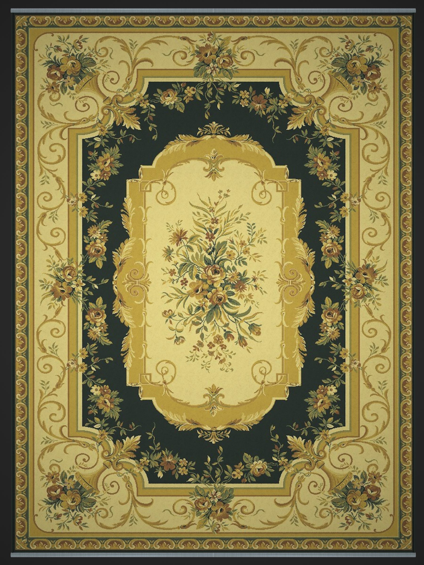 Persian carpet first series Low-poly 3D model_1