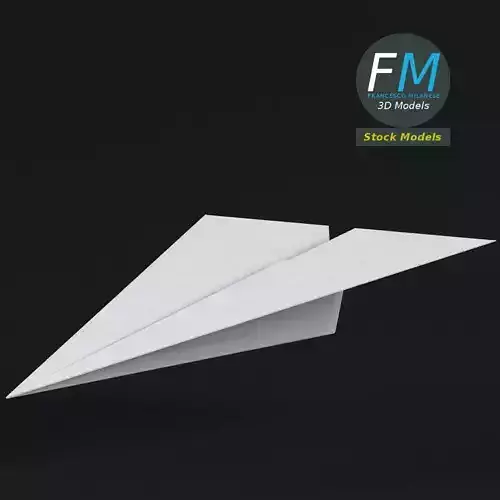 Paper plane 1 Low-poly 3D model