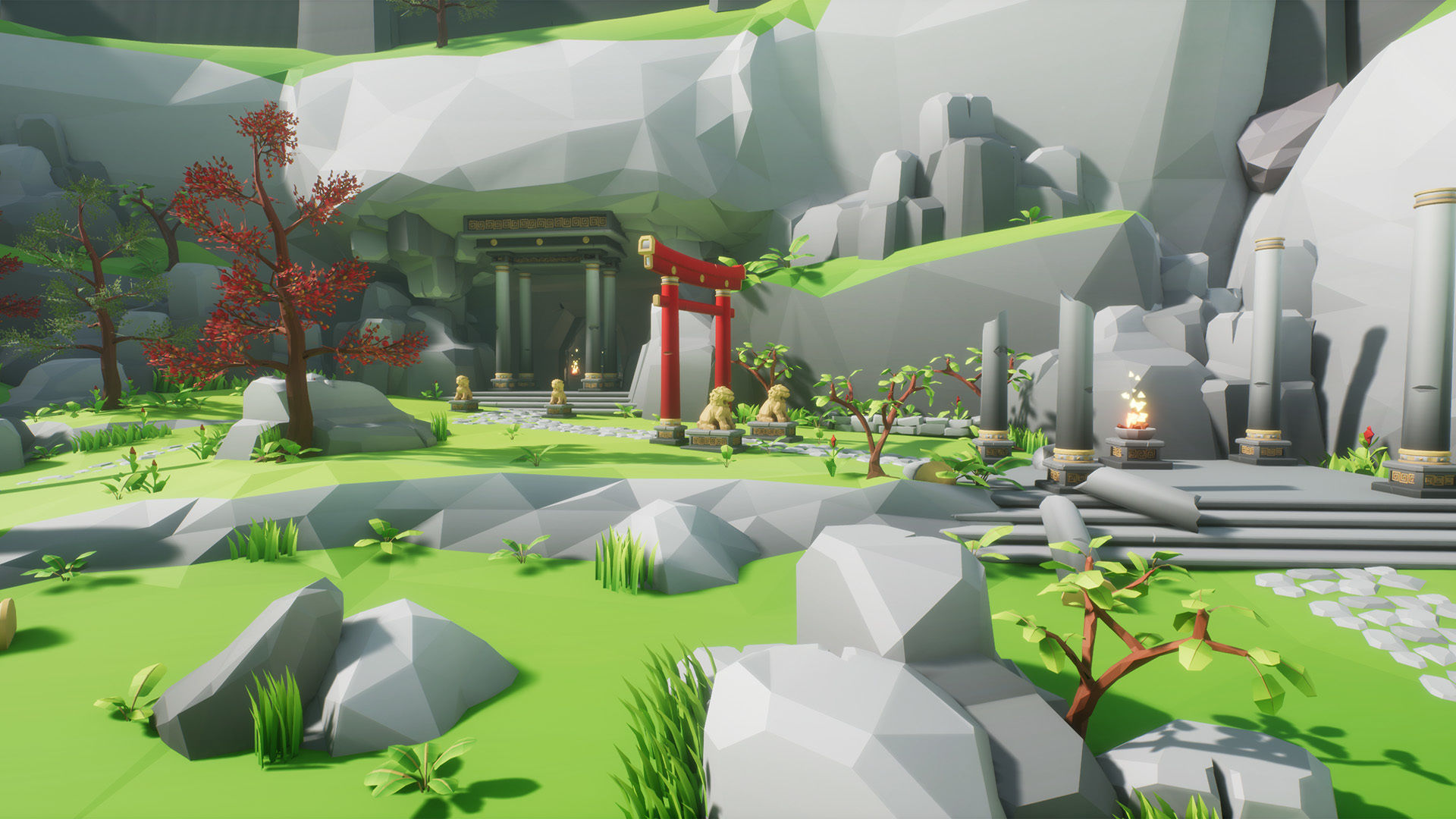 Lowpoly Asia Environment Pack Low-poly 3D model_7