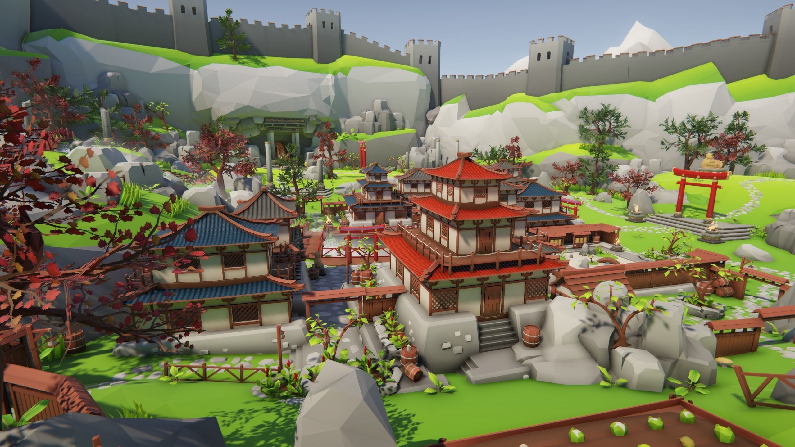 Lowpoly Asia Environment Pack Low-poly 3D model_3