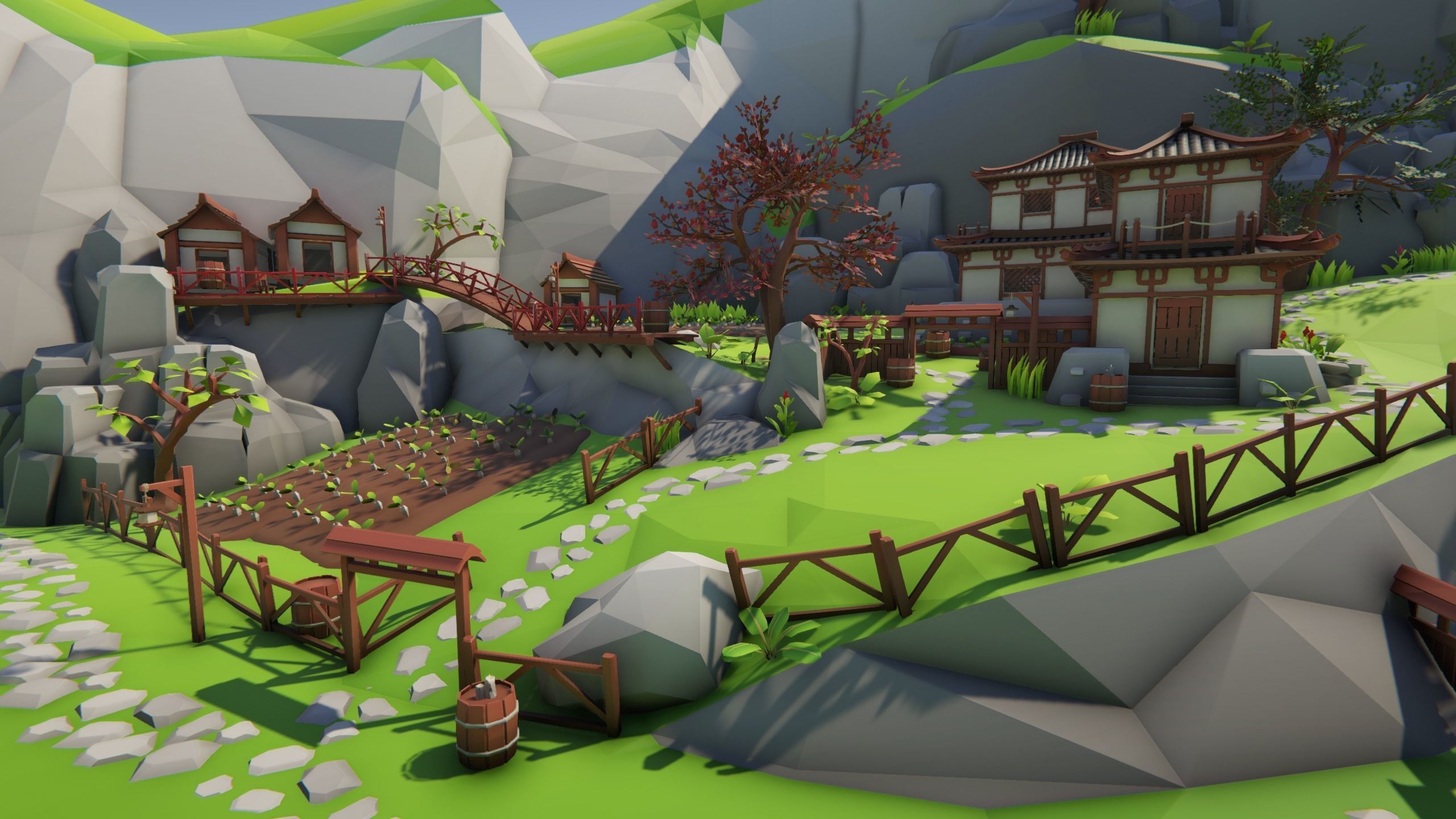 Lowpoly Asia Environment Pack Low-poly 3D model_12