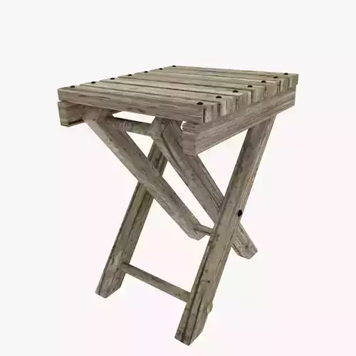 Wooden Stool Free 3D model