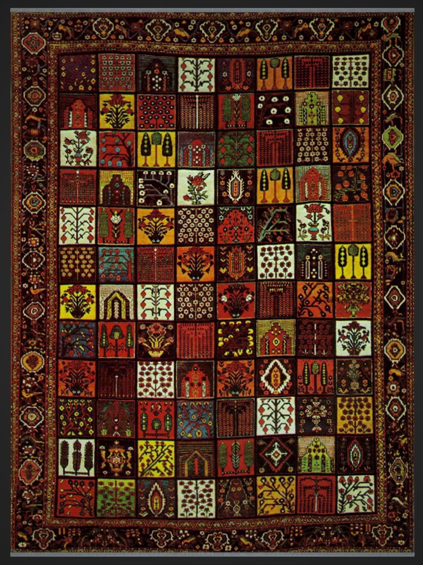Persian carpet second series Low-poly 3D model_3