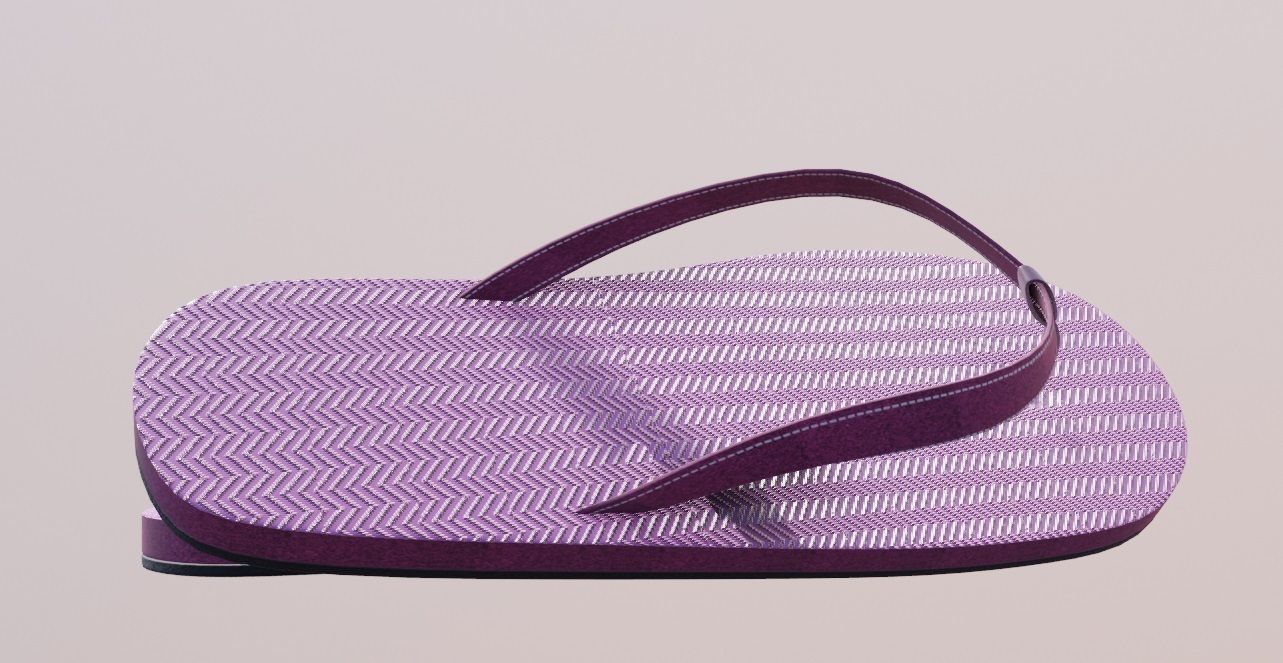 flip flops Low-poly 3D model_3