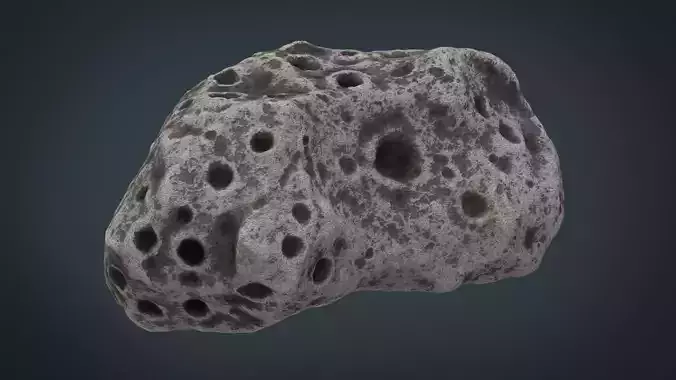 Asteroid 2 rock with holes