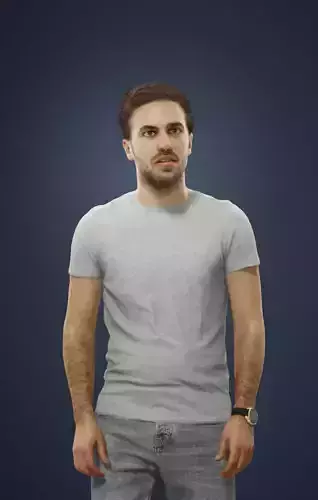 Flow Casual Walking Man in Jeans and T-shirt 3D model